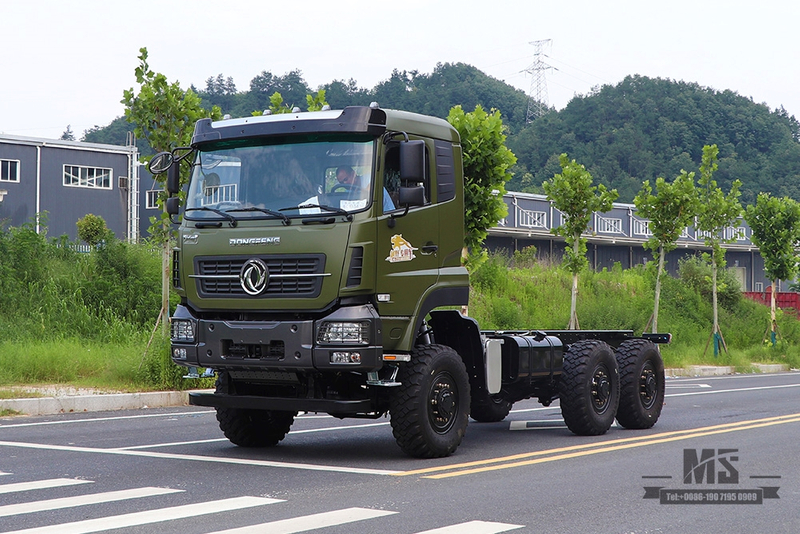 东风6×6越野底盘_六轮驱动东风平头一排半底盘货车底盘 全驱 6*6出口专用整车