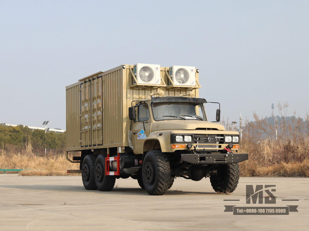 eq2100六轮驱动van-type越野整车 |空调货物|中国制造|户外移动办公室车辆。