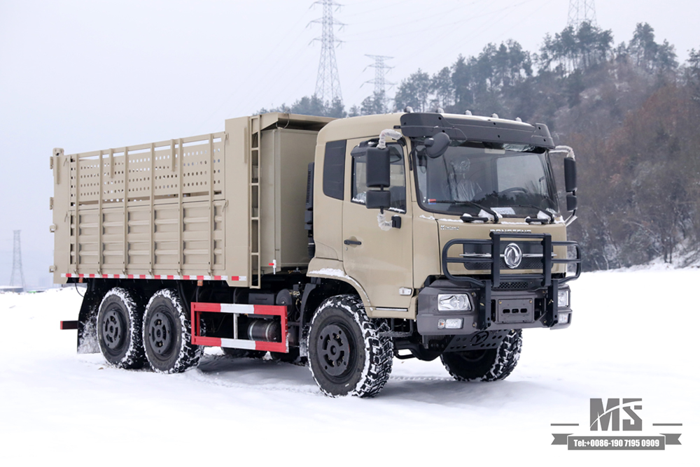 6×6东风六轮驱动自卸卡车_平头货箱挡板加高自卸车6*6越野运输卡车_出口特价整车