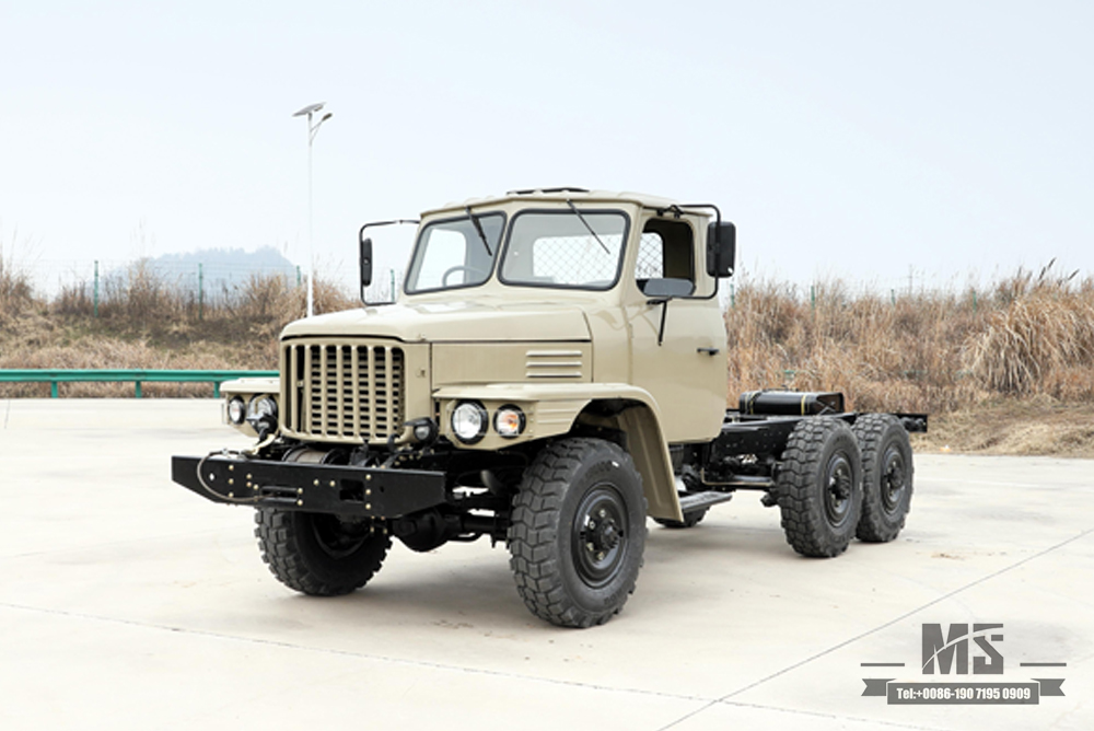 东风六驱EQ2082底盘_170马力EQ2082双玻尖头越野卡车底盘_240运输车_6×6卡车出口专用底盘