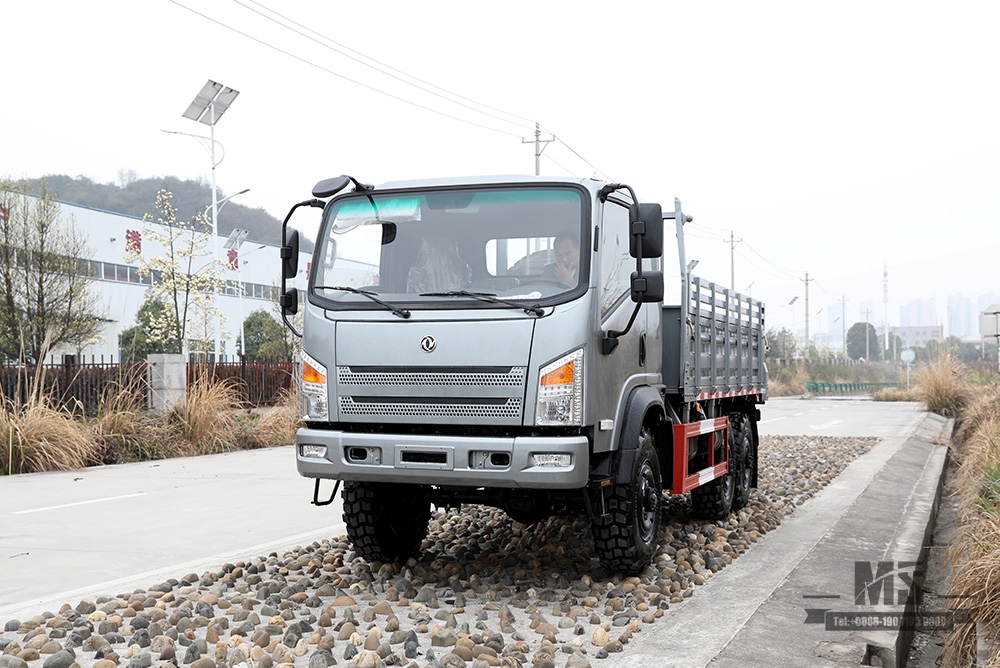 东风银色六驱全驱卡车配置_6×6 190HP平头越野轻卡厂家_6*6出口专用车报价
