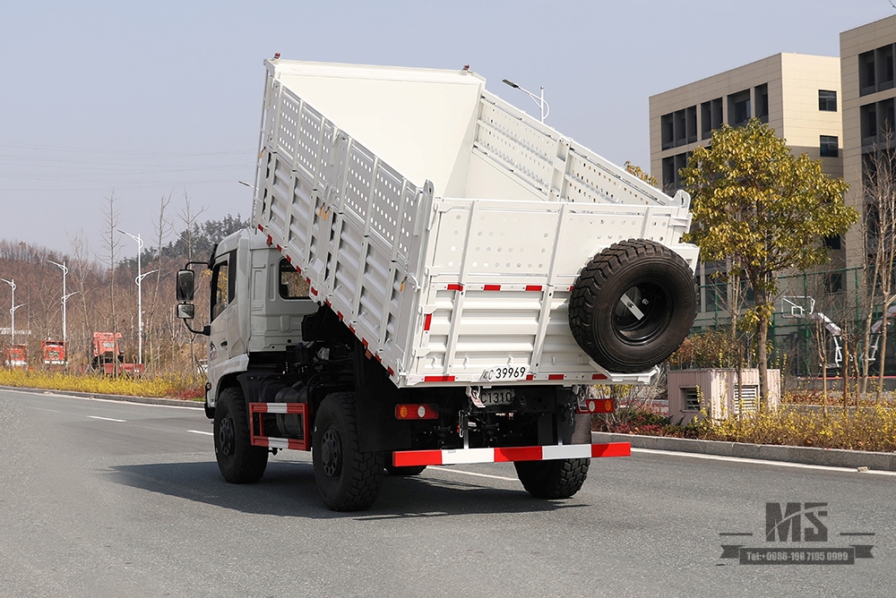东风四轮驱动13吨自卸车_210马力4x4矿用自卸车集装箱高度越野卡车_两轴出口专用整车