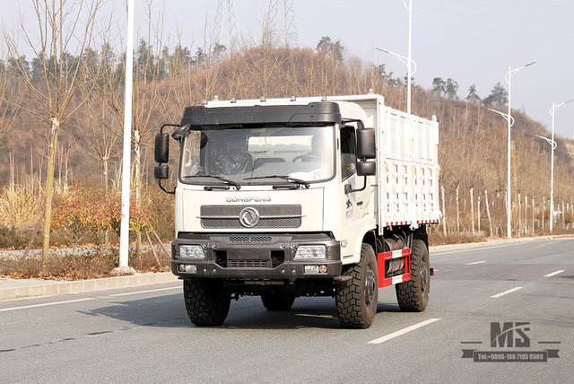 210马力东风四轮驱动13吨自卸车_4x4集装箱高度越野卡车_双轴矿用自卸车出口专用整车