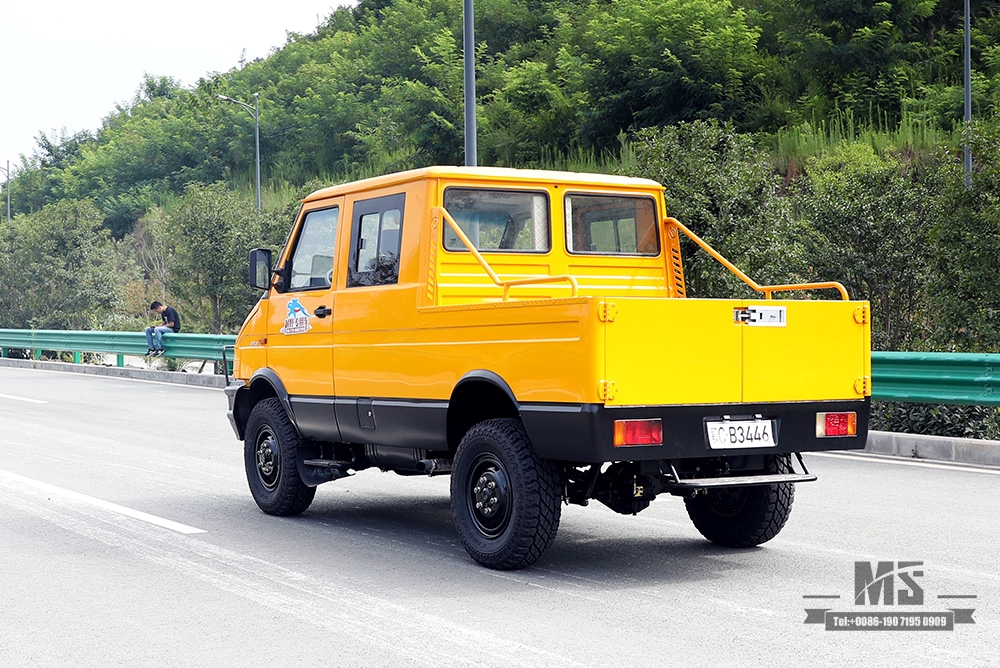 113马力4WD依维柯短头双排驾驶室皮卡车_3T小型6座迷你越野卡车_经典依维柯2045改装厂家出口特价整车 