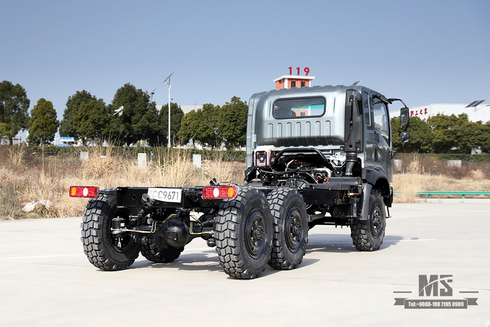 东风EQ2082 底盘 6*6平头卡车底盘改装_6WD 底盘“山猫”六轮驱动底盘配置_出口专用整车 底盘厂家