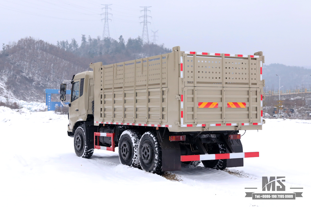 6×6东风六轮驱动自卸卡车_平头货箱挡板加高自卸车6*6越野运输卡车_出口特价整车