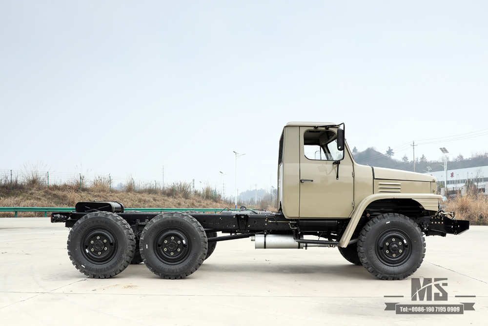 东风六驱EQ2082底盘_170马力EQ2082双玻尖头越野卡车底盘_240运输车_6×6卡车出口专用底盘