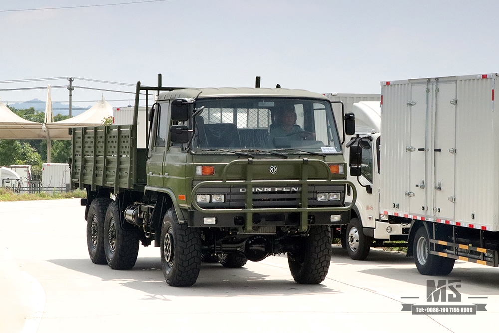 东风六轮驱动EQ2102越野卡车_6×6军绿3.6T双排153驾驶室货车出售_出口特价整车