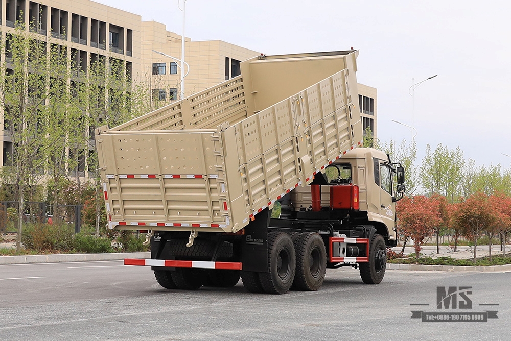 260马力东风6×6越野专用自卸卡车_六驱三轴后双胎矿用车_定制7T/13T叉车_出口专用整车