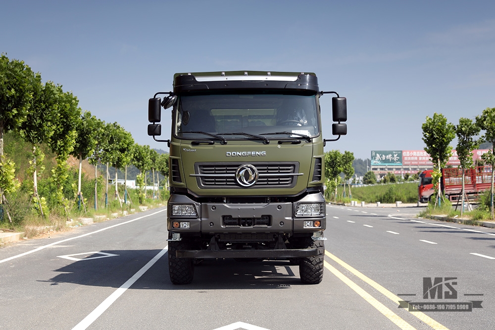 340马力东风六轮驱动越野货车_6*6 15T高集装箱重型卡车_6WD出口专用物流车