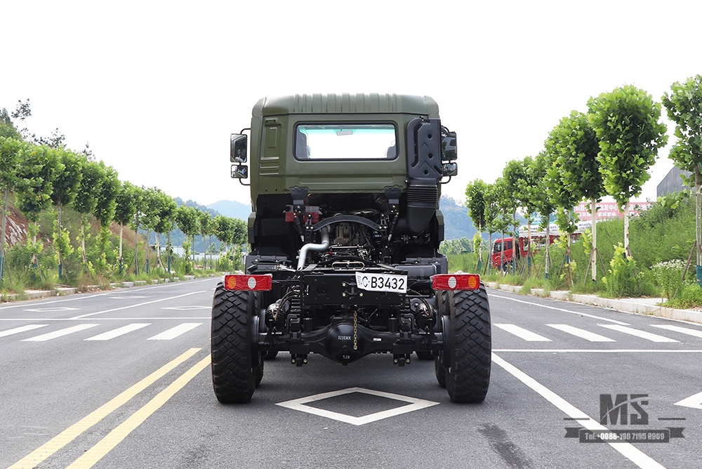 东风6×6越野底盘_六轮驱动东风平头一排半底盘货车底盘 全驱 6*6出口专用整车