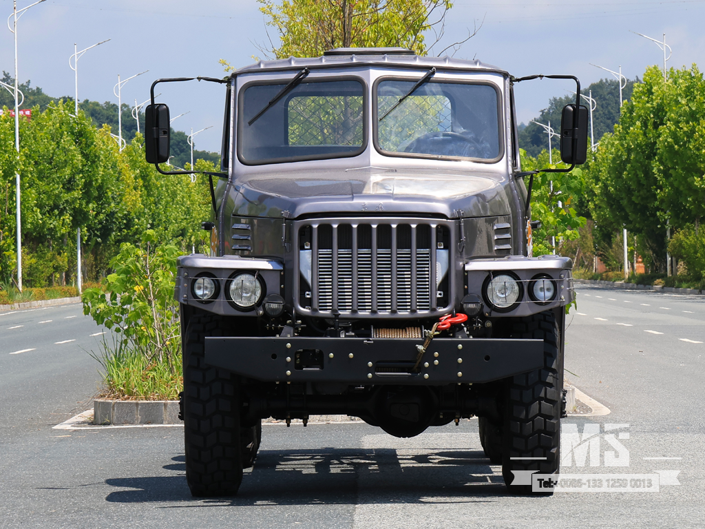 东风6&times;6银灰色EQ2082 底盘_6*6 170马力传统卡车六轮驱动底盘出售_特价出口底盘 