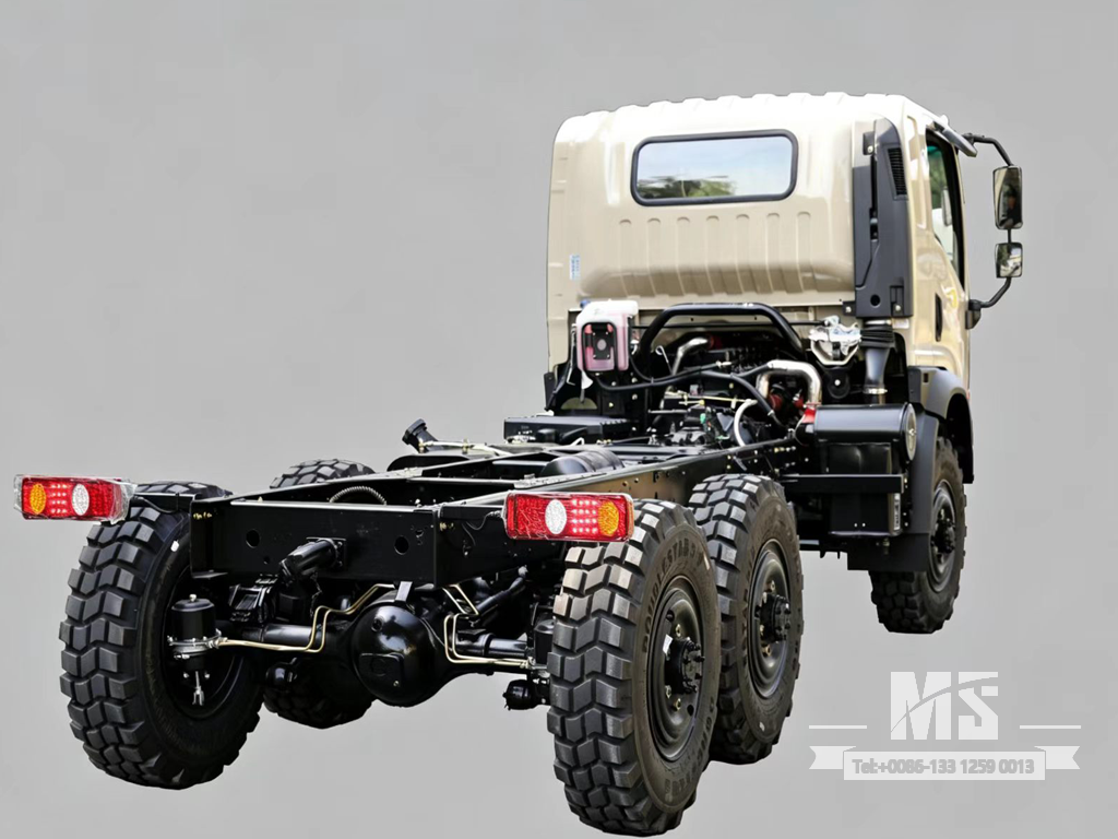 东风6&times;6 EQ2082 底盘_6*6 190马力平头卡车六轮驱动底盘出售_专用出口卡车底盘 