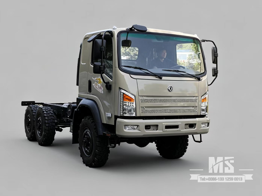 东风6&times;6 EQ2082 底盘_6*6 190马力平头卡车六轮驱动底盘出售_专用出口卡车底盘 