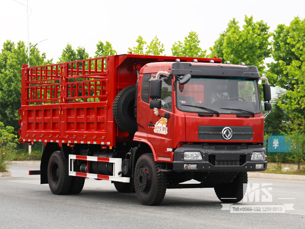 东风 18 吨红色 4&times;2 网格桩 自卸卡车 (210 HP) |特种出口卡车