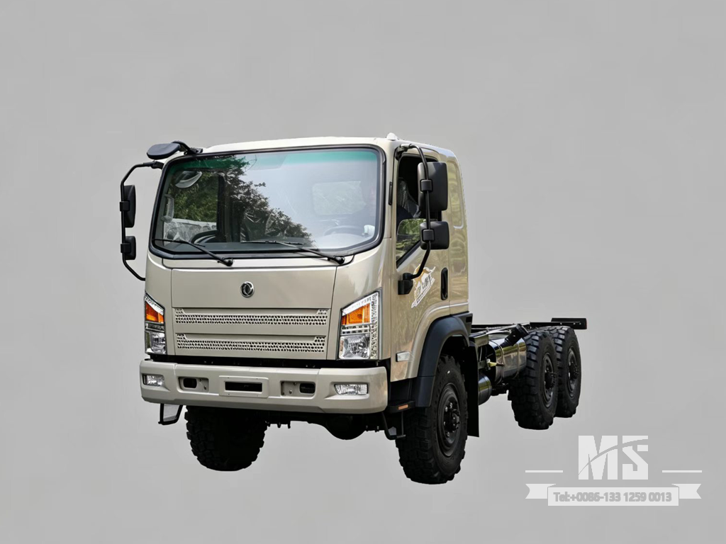 东风6&times;6 EQ2082 底盘_6*6 190马力平头卡车六轮驱动底盘出售_专用出口卡车底盘 