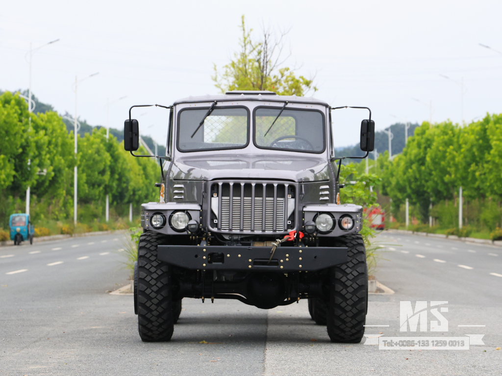 东风6&times;6 EQ2100 底盘_6&times;6越野卡车双窗格前挡风玻璃驾驶室底盘出售_特价出口底盘 
